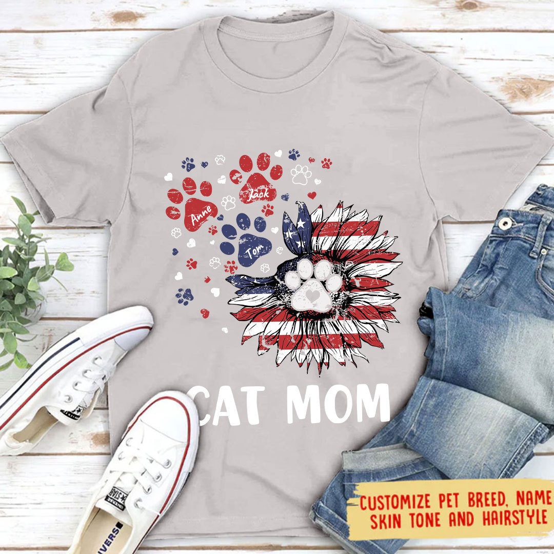 My Therapist Has Paws - Dog & Cat Personalized Custom Unisex T-shirt, Hoodie, Sweatshirt - 4th Of July, Gift For Pet Owners, Pet Lovers-ancustom