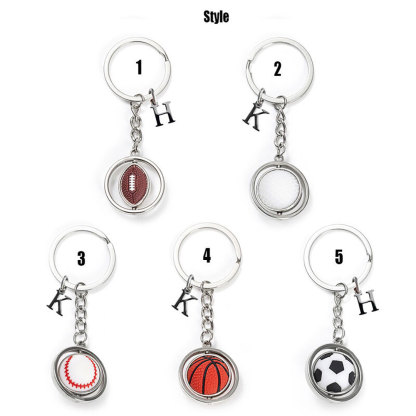 Personalized Ball Keychains With Custom Letters For Sports Enthusiasts-ancustom