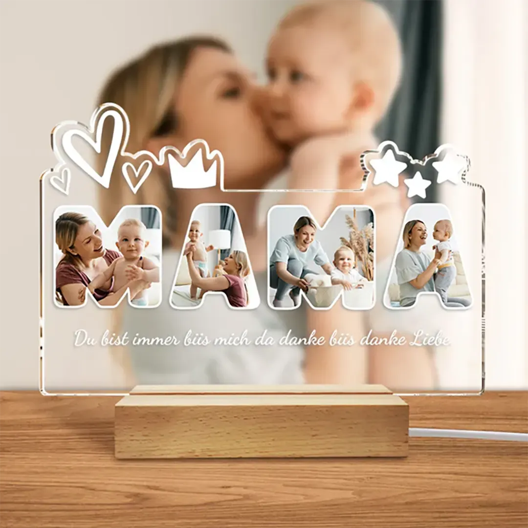 Customized photo night light Personalized mom lamp Gift for mom-ancustom