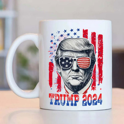 Independence Day American Donald Trump Mug Personalized Gift-ancustom