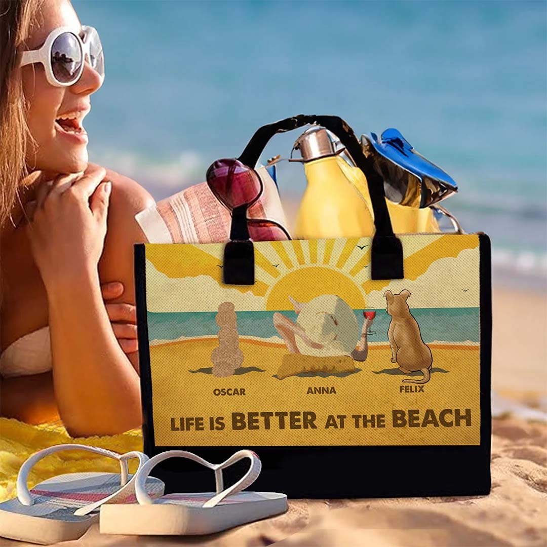 Beach Vibes - Personalized Custom Canvas Tote Bag-ancustom
