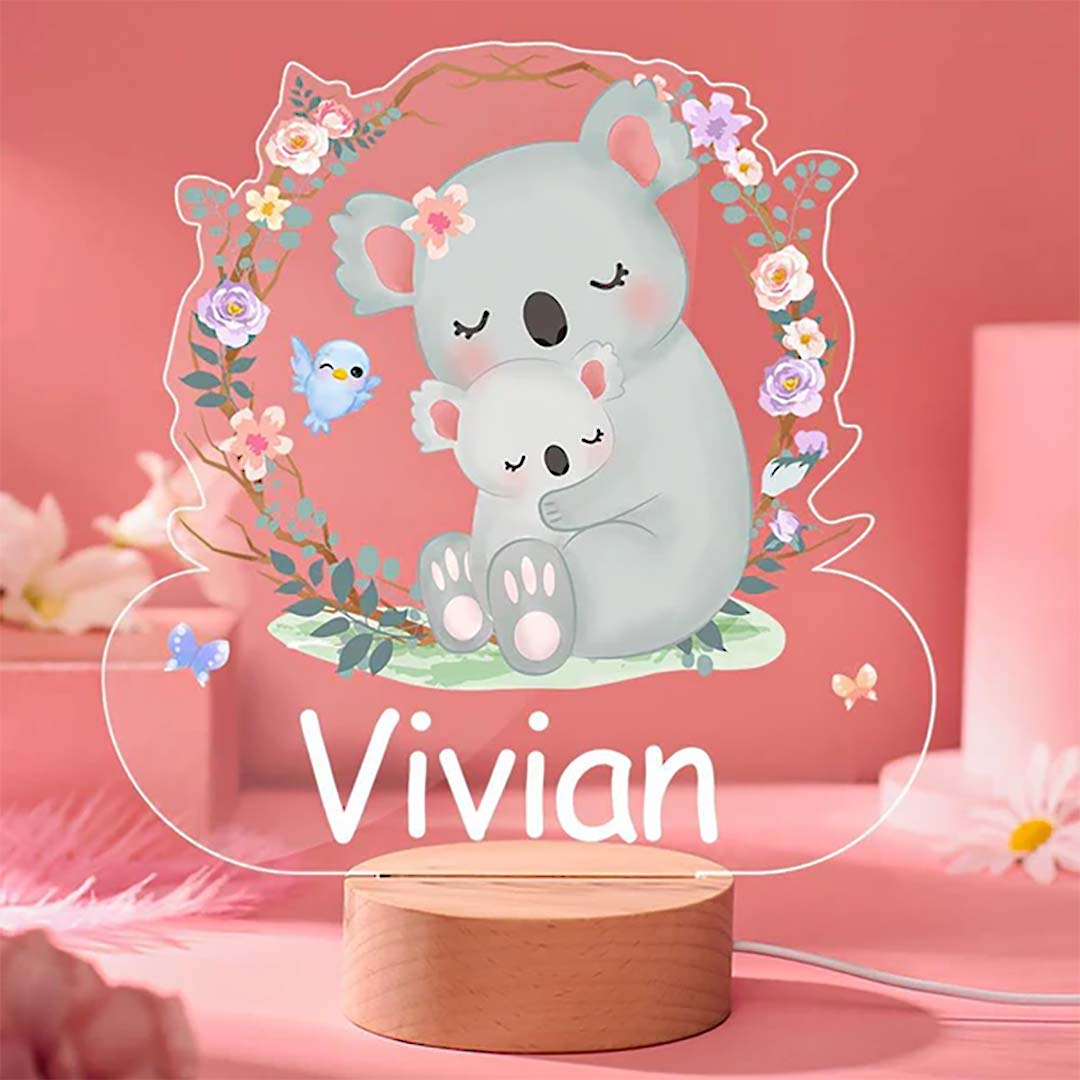 Personalized Baby Gifts Nursery Decor Panda Night Light Girl Nursery Lamp-ancustom