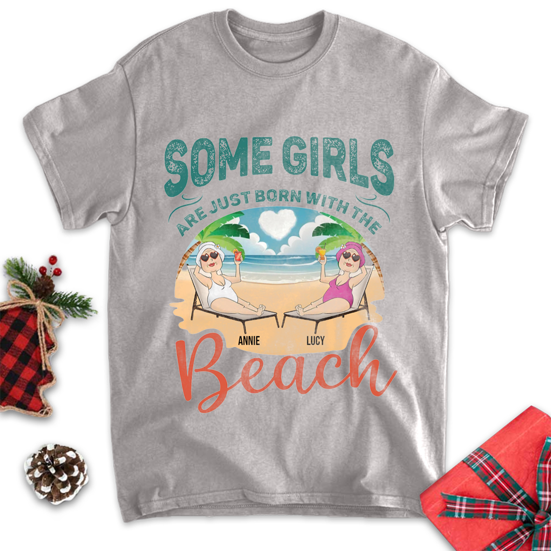Born to Love the Beach - Personalised T-Shirts-ancustom