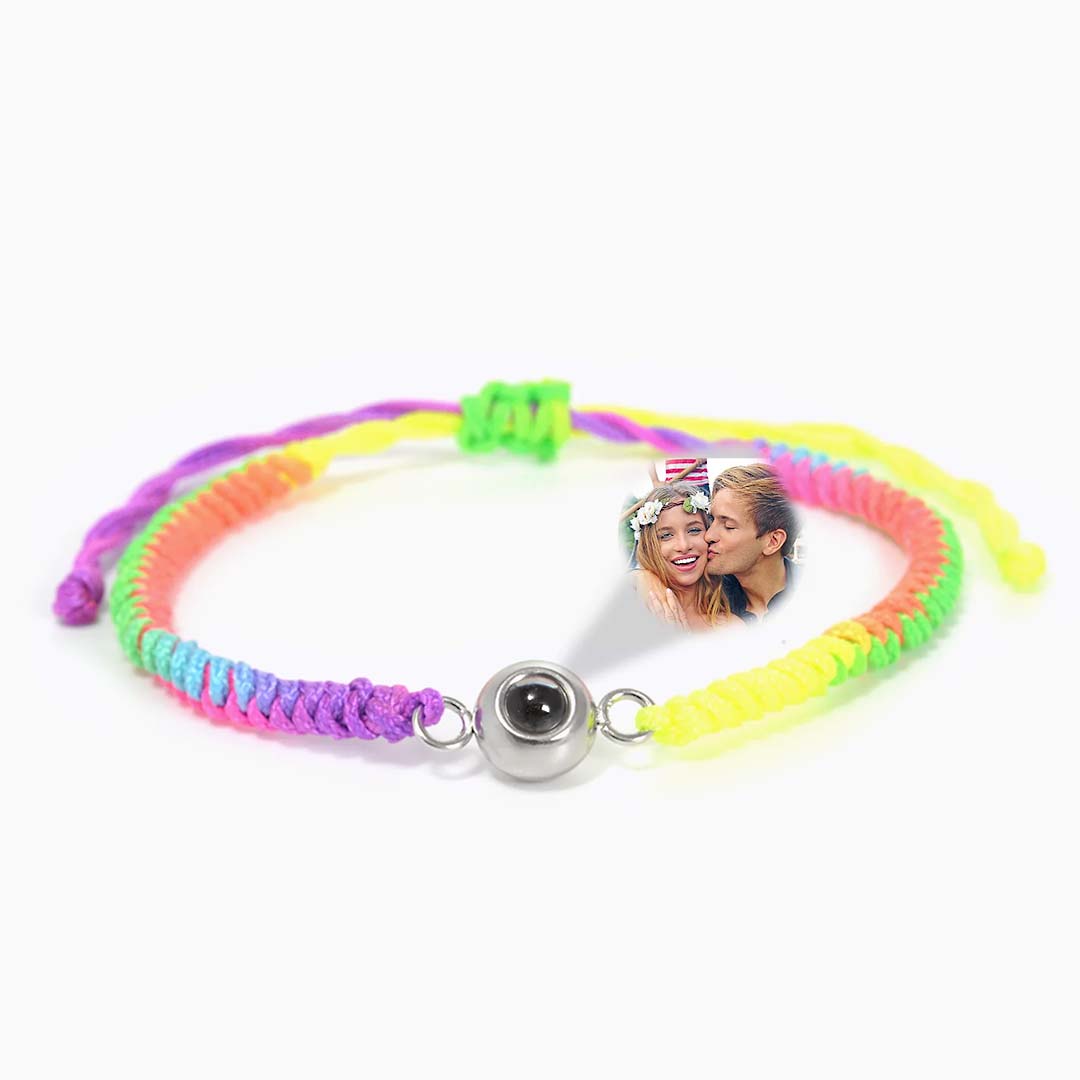 Customized Photo Projection Rainbow Bracelet-ancustom