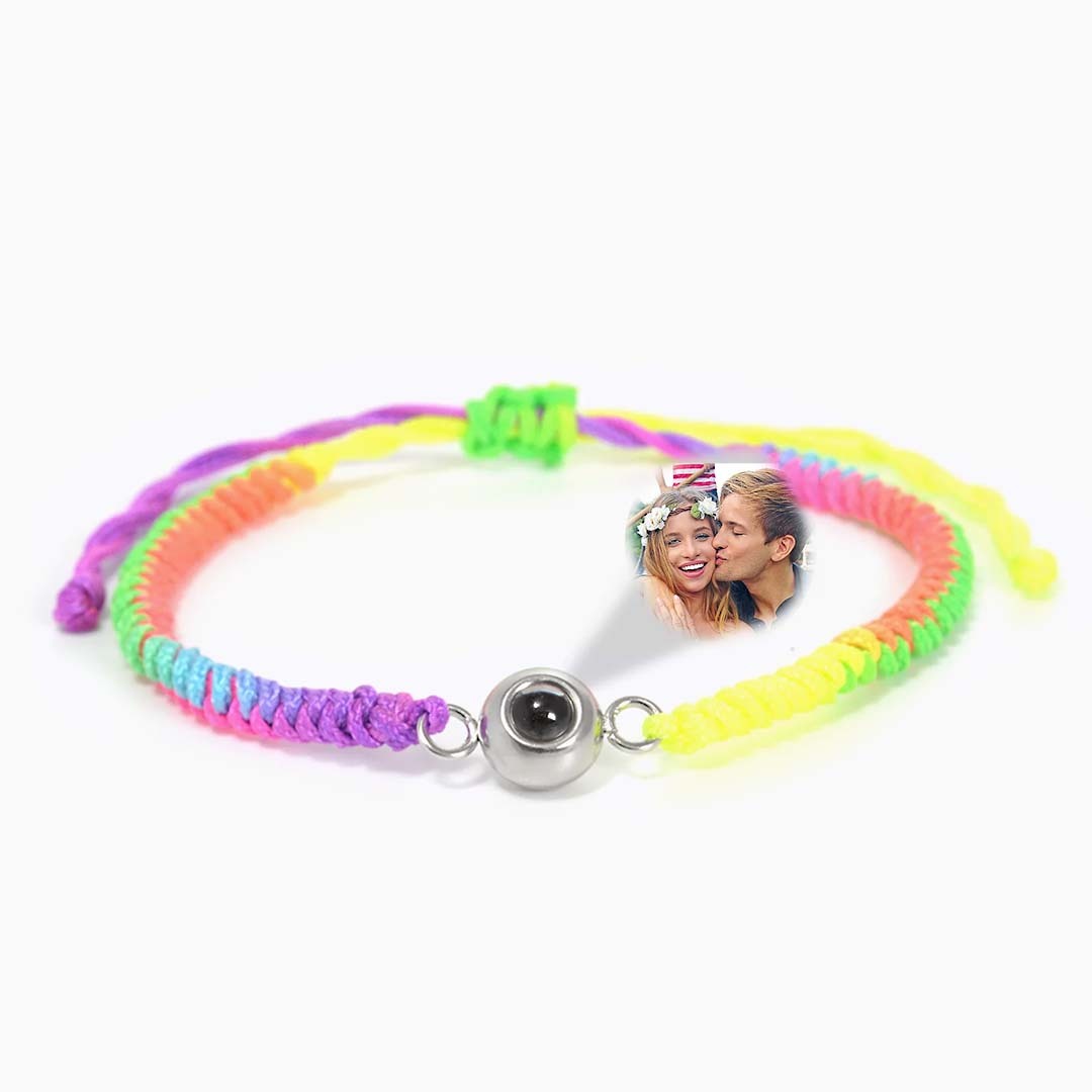 Customized Photo Projection Rainbow Bracelet-ancustom