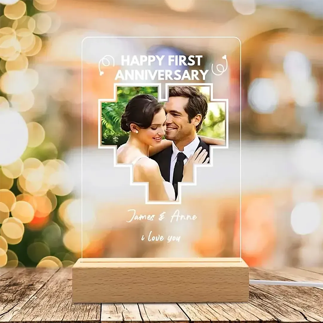 Custom Photo Led Light Anniversary Gift Personalized Photo Lamp Anniversary Gift Custom 3d Led Lamp Acrylic Night Light-ancustom