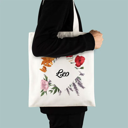 Custom Engraved Hand Bags Flower Theme-ancustom