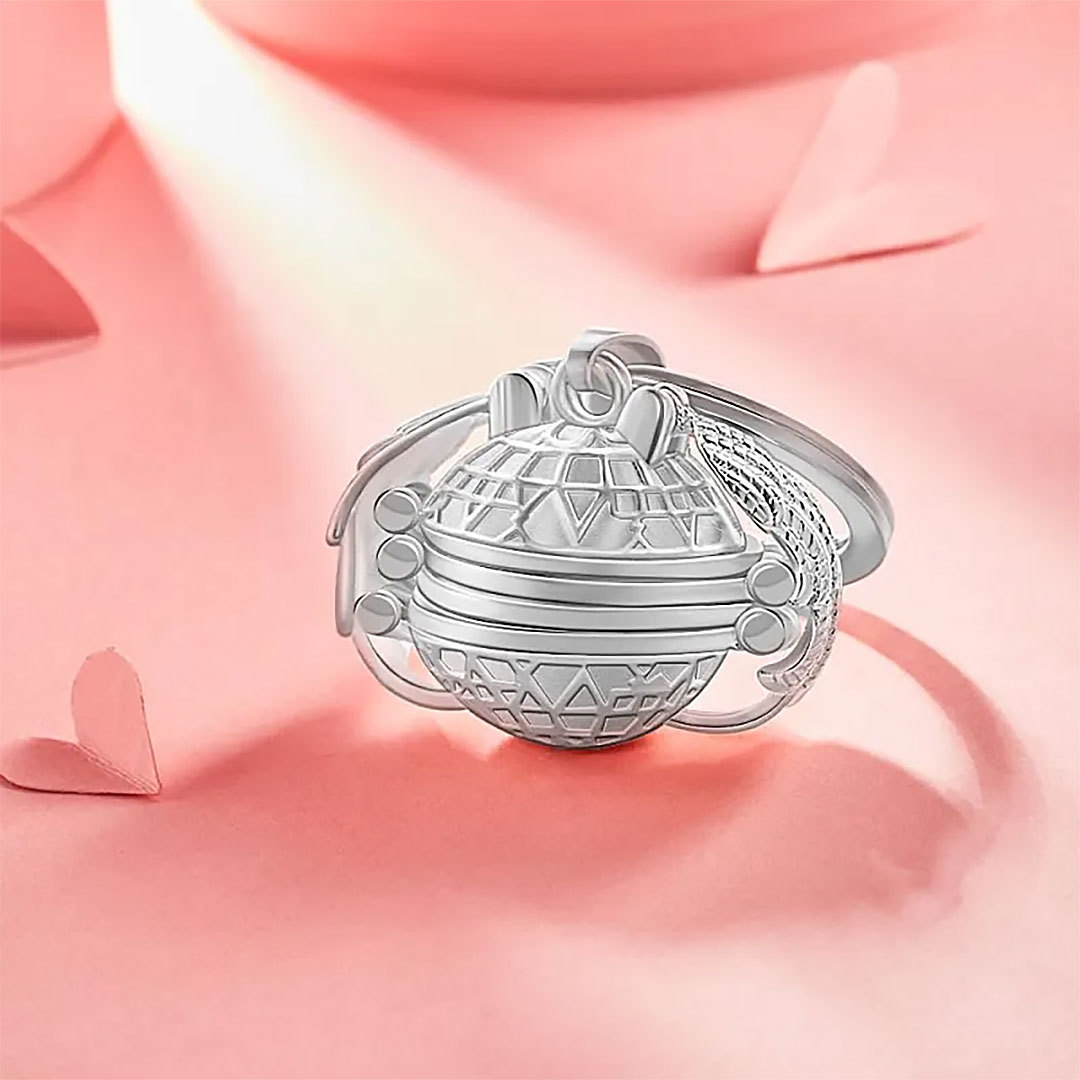 Custom Photo Keychain Personalized Photo Wings Locket Frame For Women-ancustom