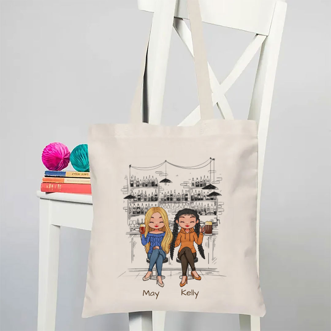 Customized Personalized Friend Canvas Bag - Gift for Friends/Bestie/Sisters - I'm Not an Alcoholic-ancustom