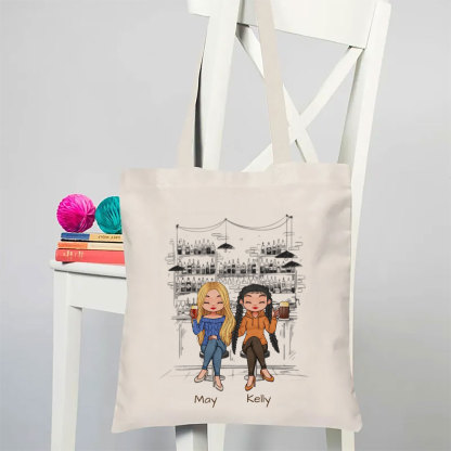 Customized Personalized Friend Canvas Bag - Gift for Friends/Bestie/Sisters - I'm Not an Alcoholic-ancustom