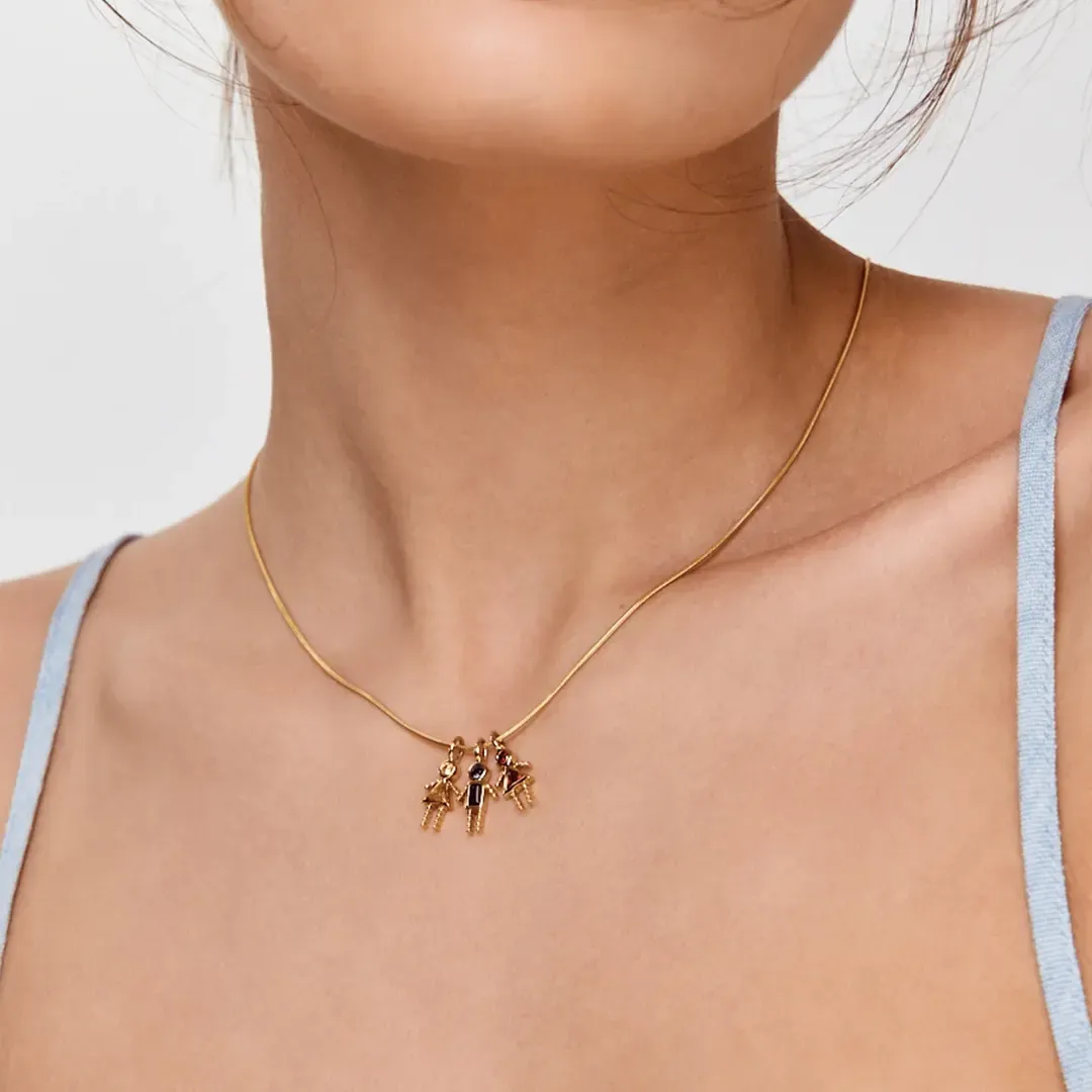 Customized Personalized Birthstone Necklace - Gift for Mom-ancustom