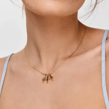 Customized Personalized Birthstone Necklace - Gift for Mom-ancustom