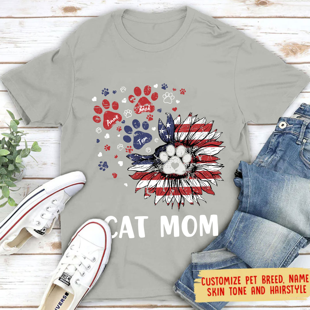 My Therapist Has Paws - Dog & Cat Personalized Custom Unisex T-shirt, Hoodie, Sweatshirt - 4th Of July, Gift For Pet Owners, Pet Lovers-ancustom