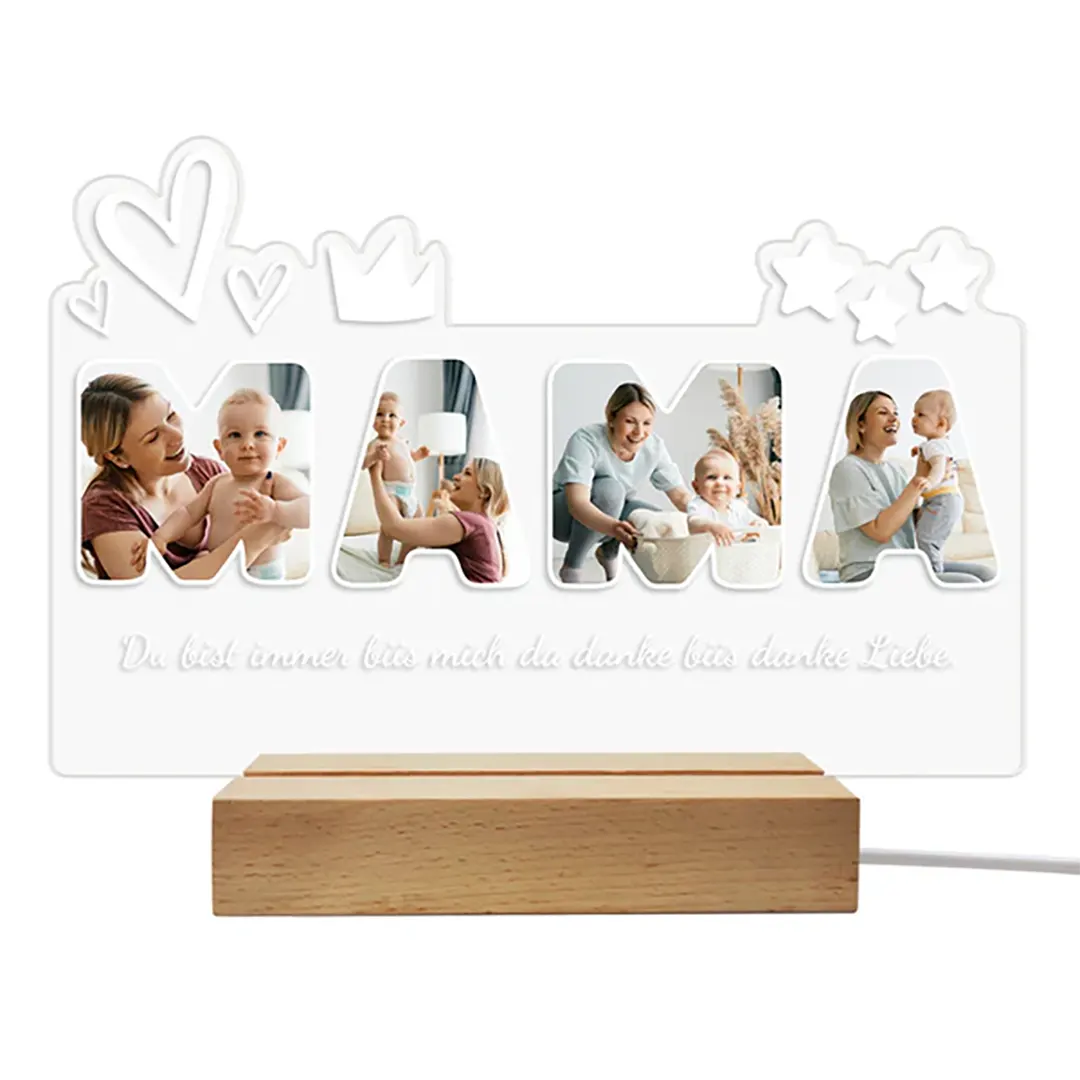Customized photo night light Personalized mom lamp Gift for mom-ancustom