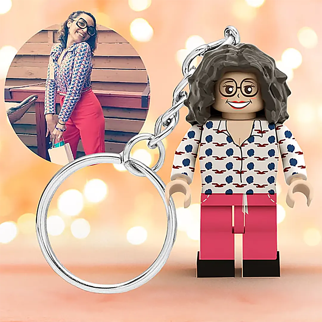 Creative Gift Full Body Custom Minifigs Keychain Personalized Photo MiniFigs Keychain-ancustom