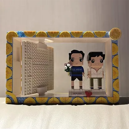Customized Building Brick Couple Portrait Block Perfect Gift For Loved Ones (Not Assembled)-ancustom