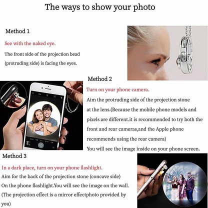 Personalized projection picture bracelet with square pendant and customized name, a heartwarming gift for couples-ancustom