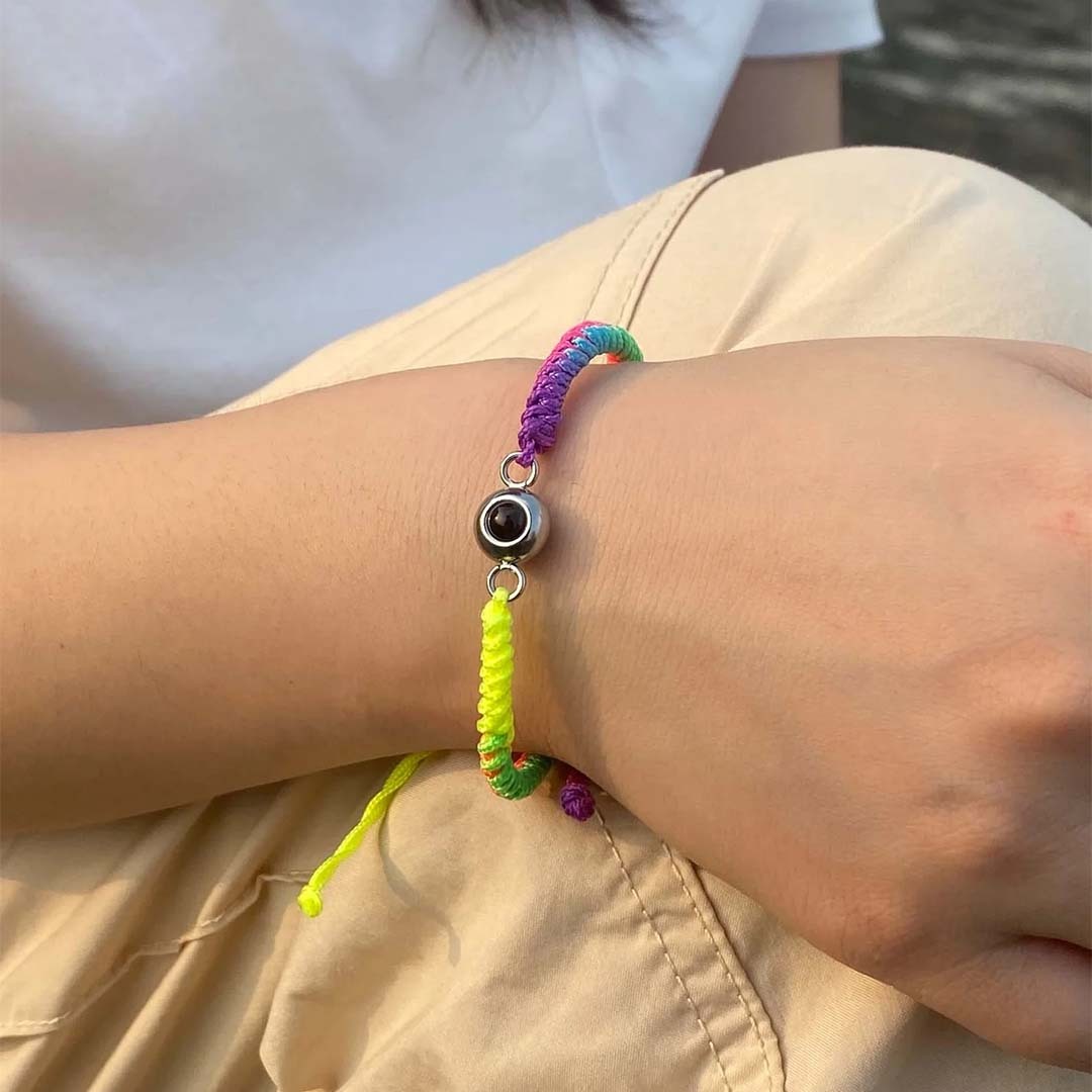 Customized Photo Projection Rainbow Bracelet-ancustom