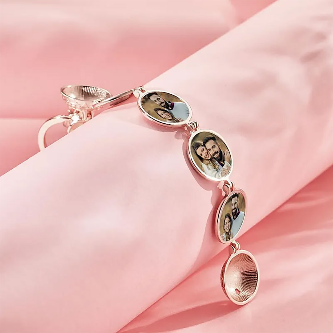 Custom Photo Keychain Personalized Photo Wings Locket Frame For Women-ancustom