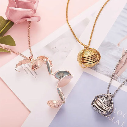 Photo Wings Necklace Pendant Personalized Custom Photo Locket Frame Unique Jewelry Gifts-ancustom