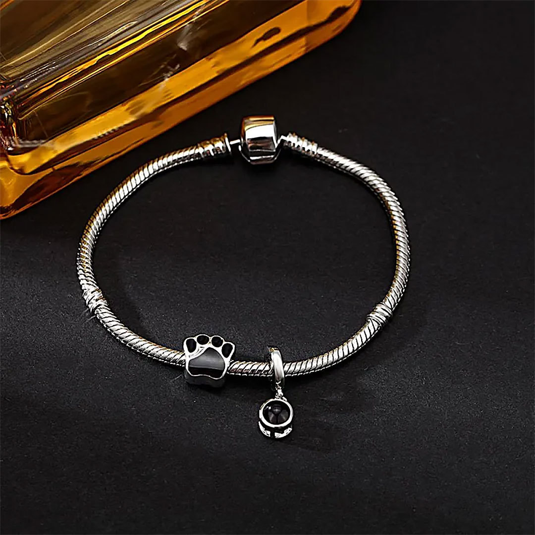Personalized Picture Projection Bracelet with Cute Ornaments Best Gift for Her-ancustom