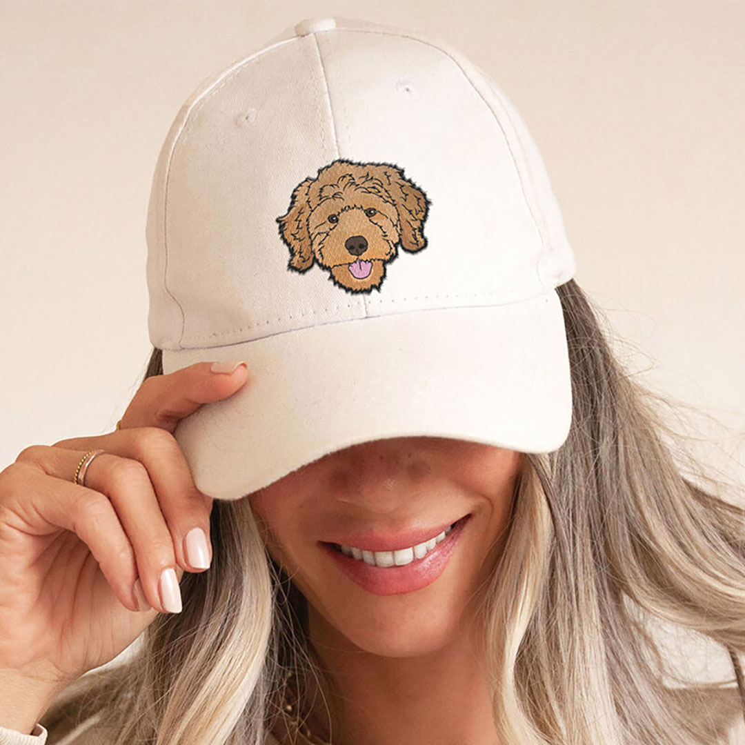 Personalized Hat Custom Embroidered Pet Head Color Photo Adorable Gift for Pet Lovers-ancustom