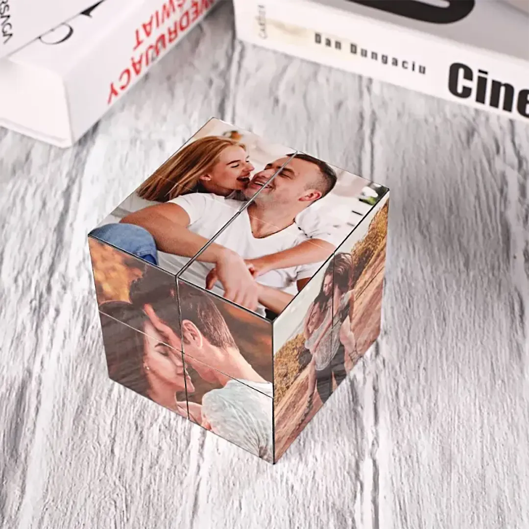 Custom Photo Rubic's Cube Romantic Style for Lovers Multiphoto Gifts for-ancustom