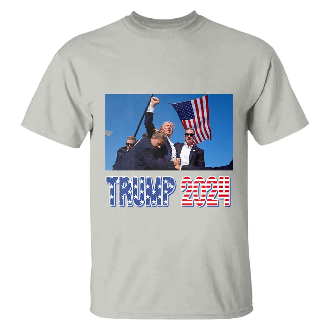 Donald Trump 2024 Survived Shot At Election Rally T-Shirt-ancustom
