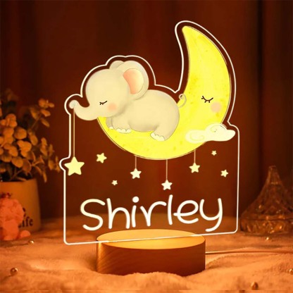 Personalized Baby Gifts Nursery Decor Panda Night Light Girl Nursery Lamp-ancustom