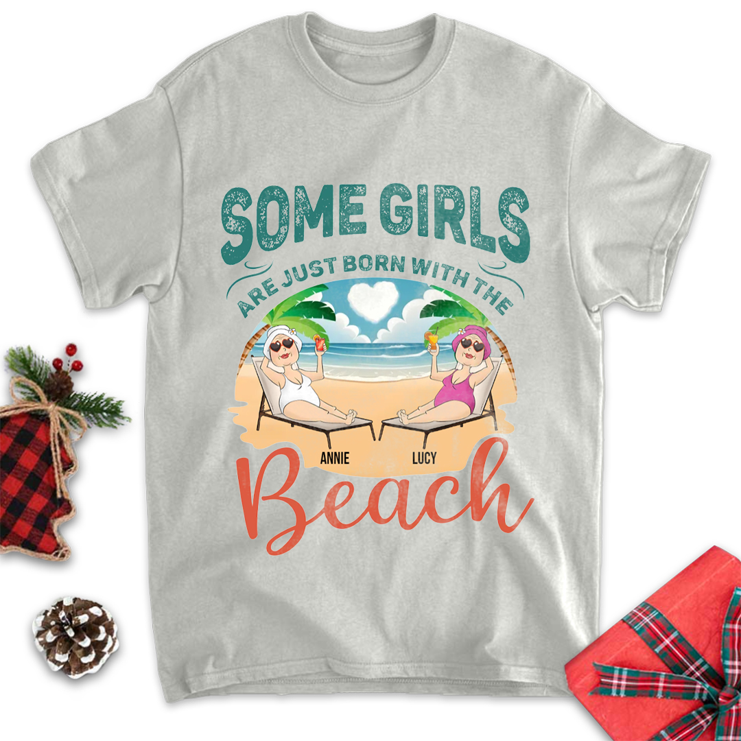 Born to Love the Beach - Personalised T-Shirts-ancustom
