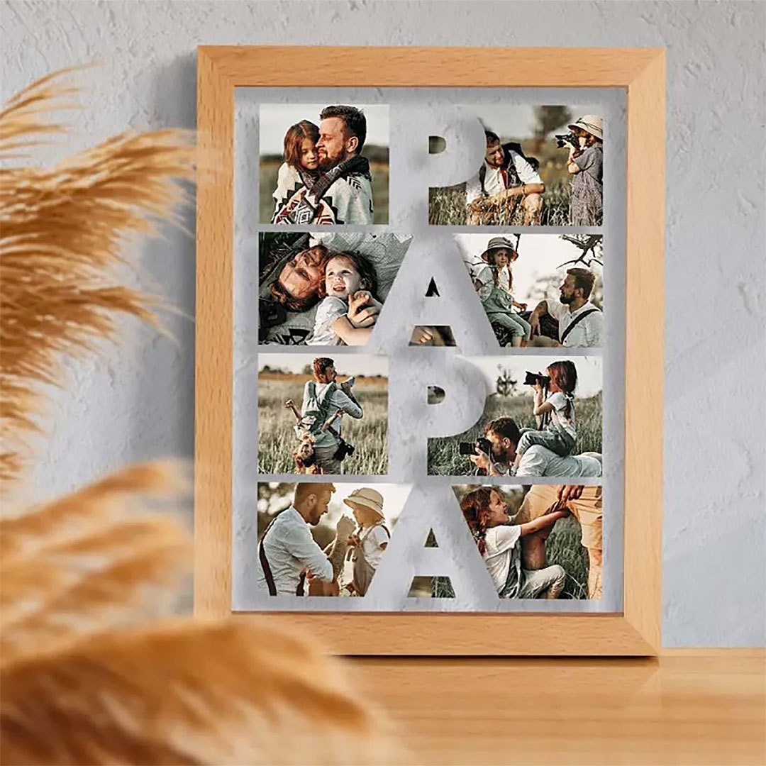 Custom Photo Acrylic Night Light Gift for Father-ancustom