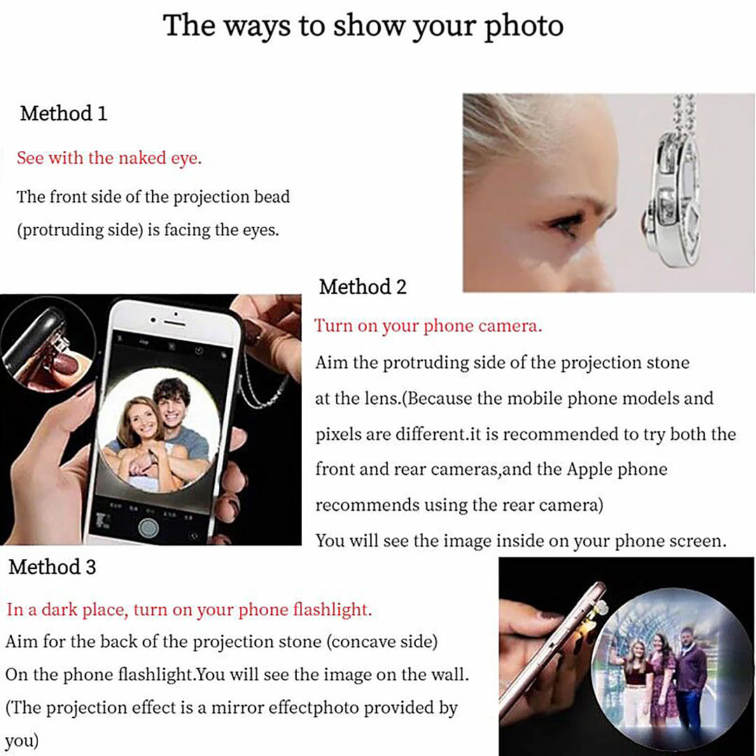 Personalized Projection Picture Bracelet With Pearl Chain Exquisite Gift-ancustom