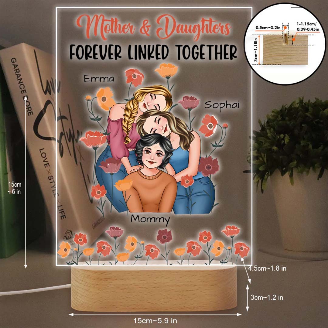 A Bond That Can't Be Broken - Personalized Mother Shaped Plaque Light Base-ancustom