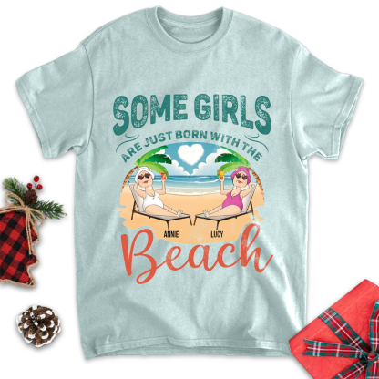 Born to Love the Beach - Personalised T-Shirts-ancustom