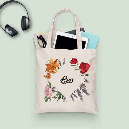 Custom Engraved Hand Bags Flower Theme-ancustom