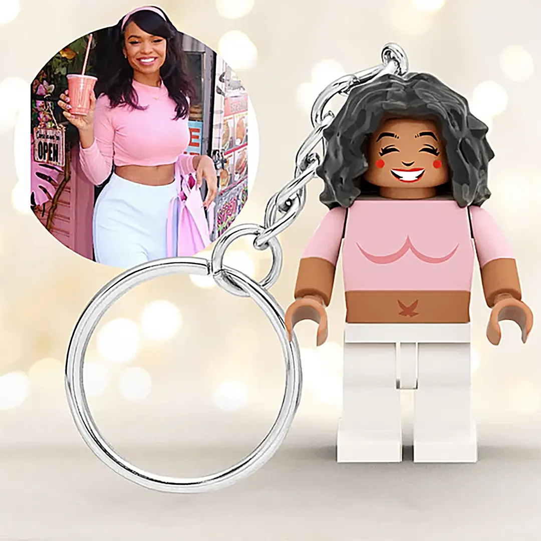 Creative Gift Full Body Custom Minifigs Keychain Personalized Photo MiniFigs Keychain-ancustom