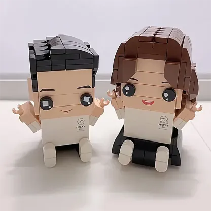 Customized Building Brick Couple Portrait Block Perfect Gift For Loved Ones (Not Assembled)-ancustom
