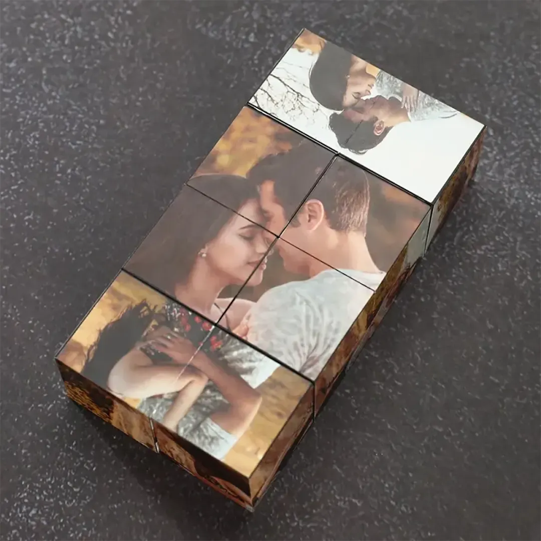Custom Photo Rubic's Cube Romantic Style for Lovers Multiphoto Gifts for-ancustom