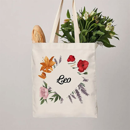 Custom Engraved Hand Bags Flower Theme-ancustom