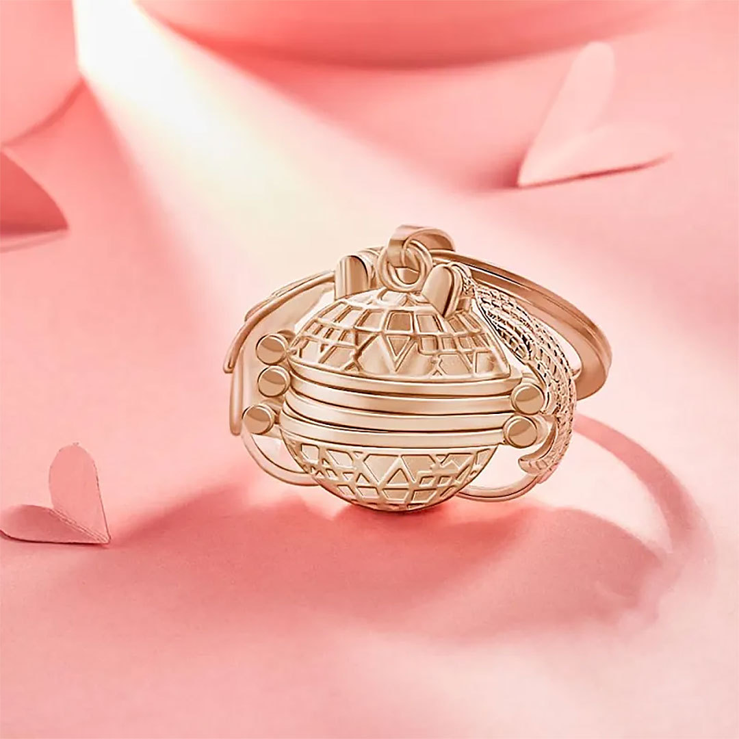 Custom Photo Keychain Personalized Photo Wings Locket Frame For Women-ancustom