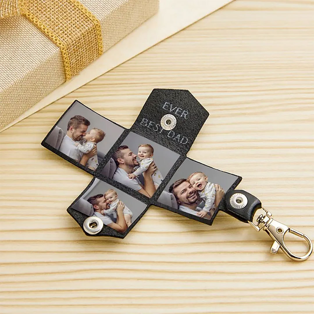 Custom Photo Engraved Keychain Creative Envelope Gifts-ancustom