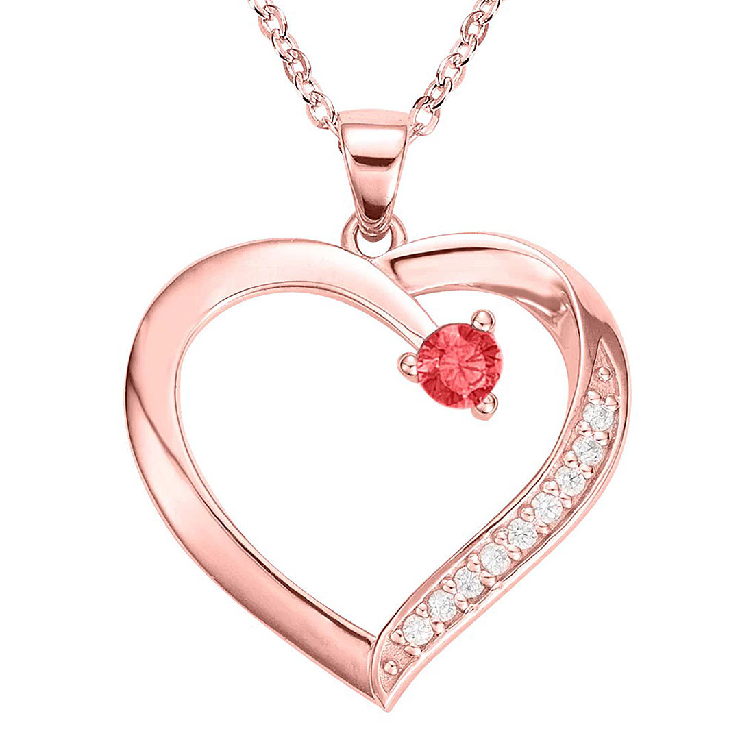 Personalized heart shaped family necklace with 1-6 names and birthstones, gift for mother, grandma-ancustom