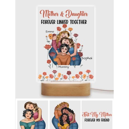 A Bond That Can't Be Broken - Personalized Mother Shaped Plaque Light Base-ancustom