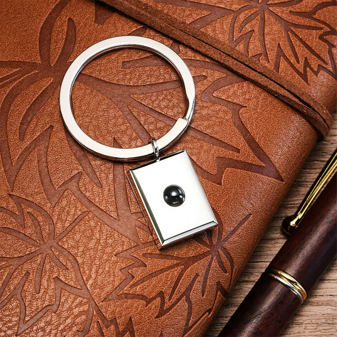 Personalized Photo Projection Keychain Custom Photo Keychain for Dad Father's Day Gift-ancustom