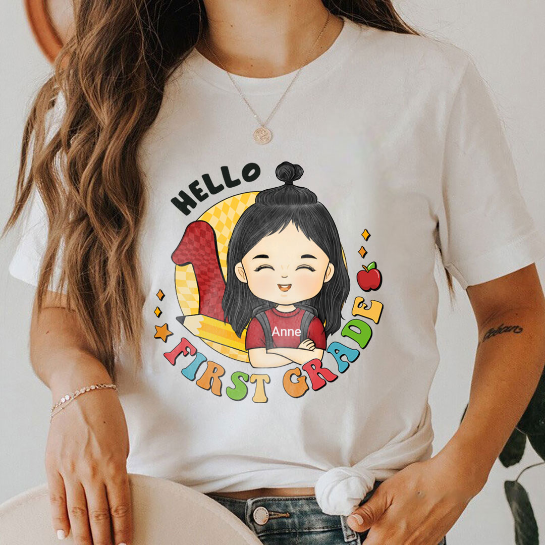 Hello Kindergarten - Personalized Custom Kid T-shirt - Gift For Kid, Back To School Gift-ancustom