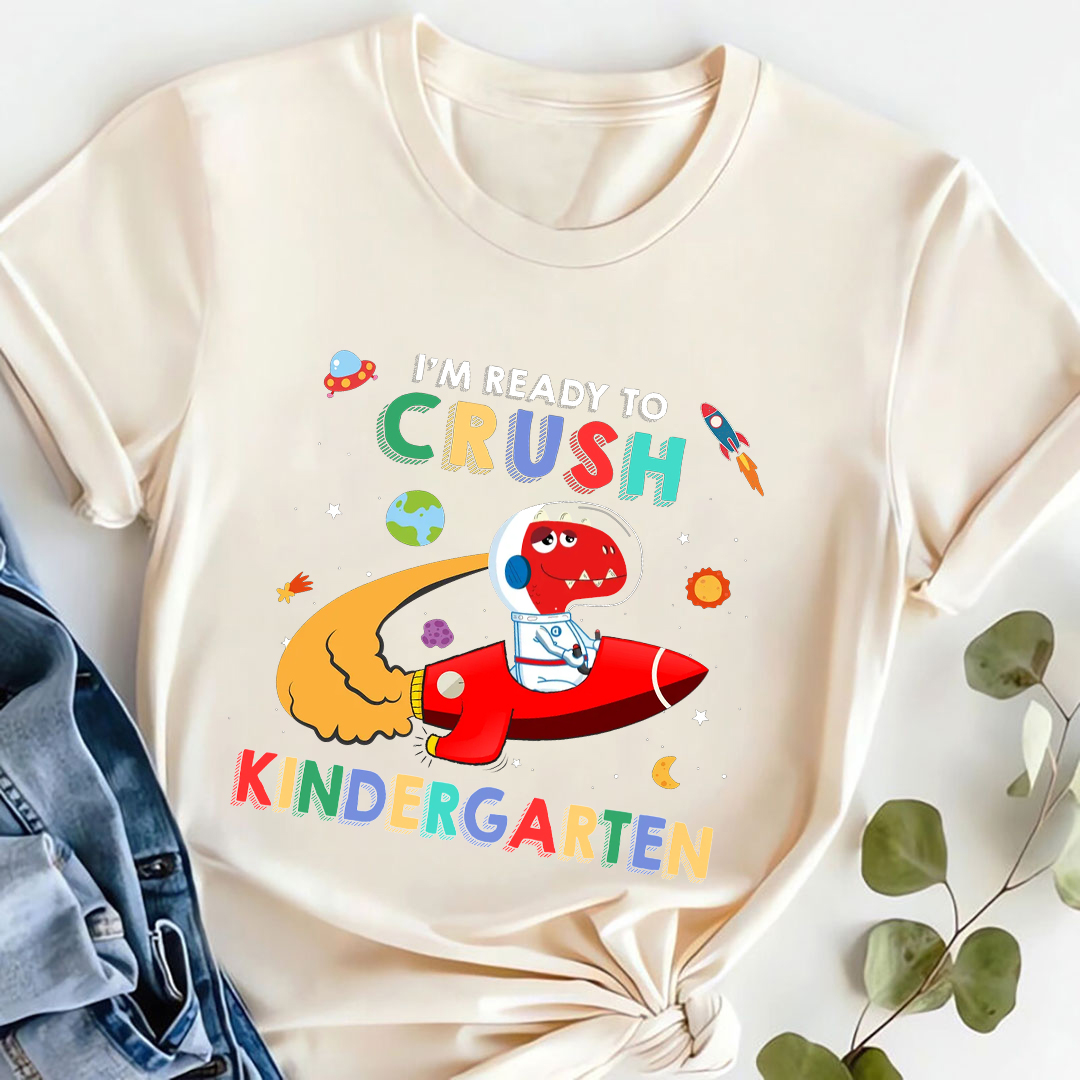Astronaut Dinosaur I'm Ready To Crush - Personalized T Shirt-ancustom
