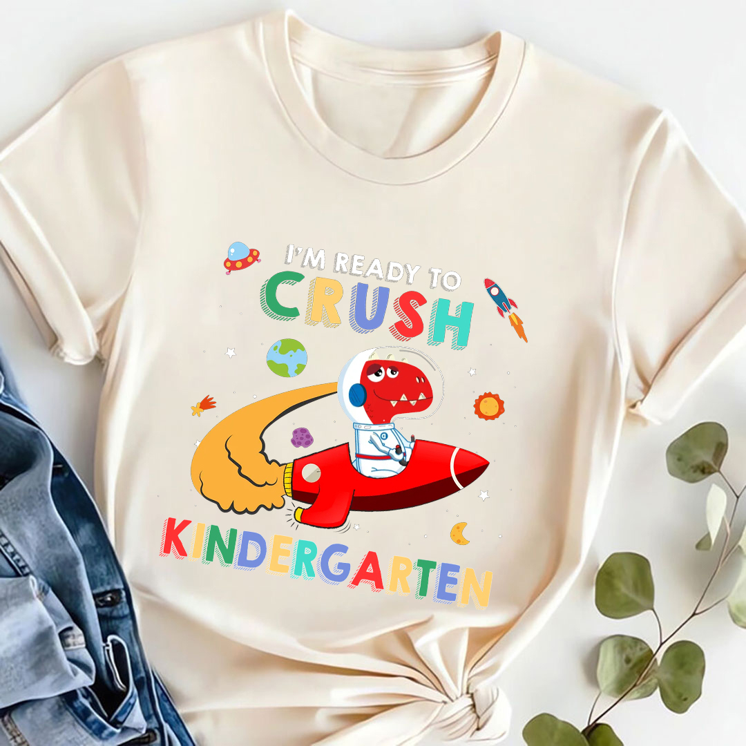 Astronaut Dinosaur I'm Ready To Crush - Personalized T Shirt-ancustom
