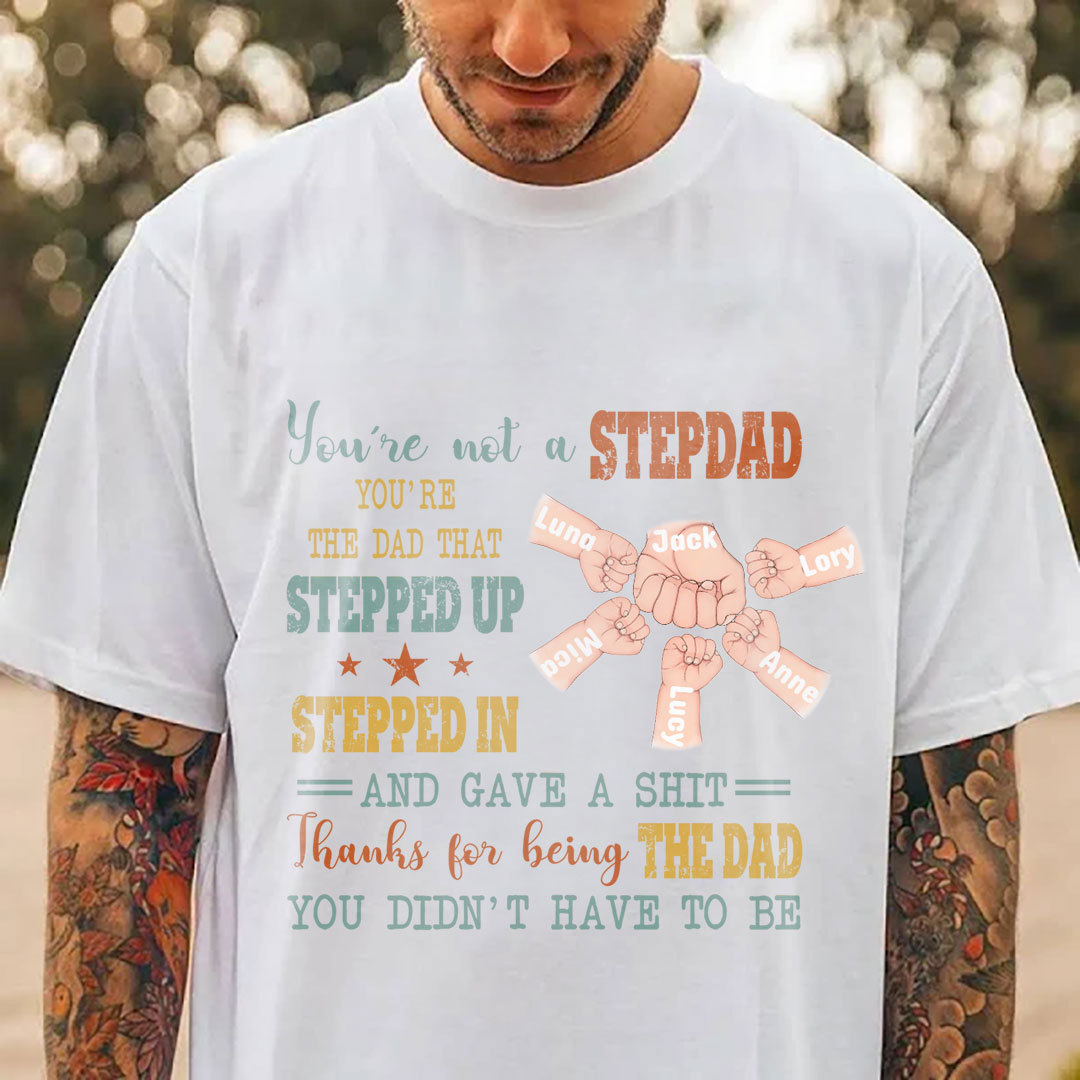 Custom Personalized Stepdad T-Shirt  Best Father’s Day Gift Ideas-ancustom