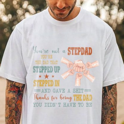 Custom Personalized Stepdad T-Shirt  Best Father’s Day Gift Ideas-ancustom