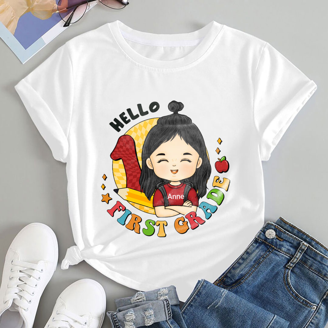 Hello Kindergarten - Personalized Custom Kid T-shirt - Gift For Kid, Back To School Gift-ancustom